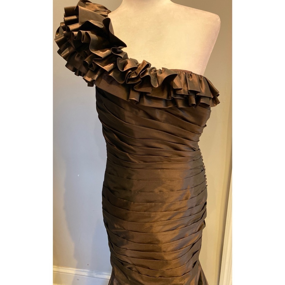 Jovani One Shoulder Taffeta Gown - Picture 2 of 5